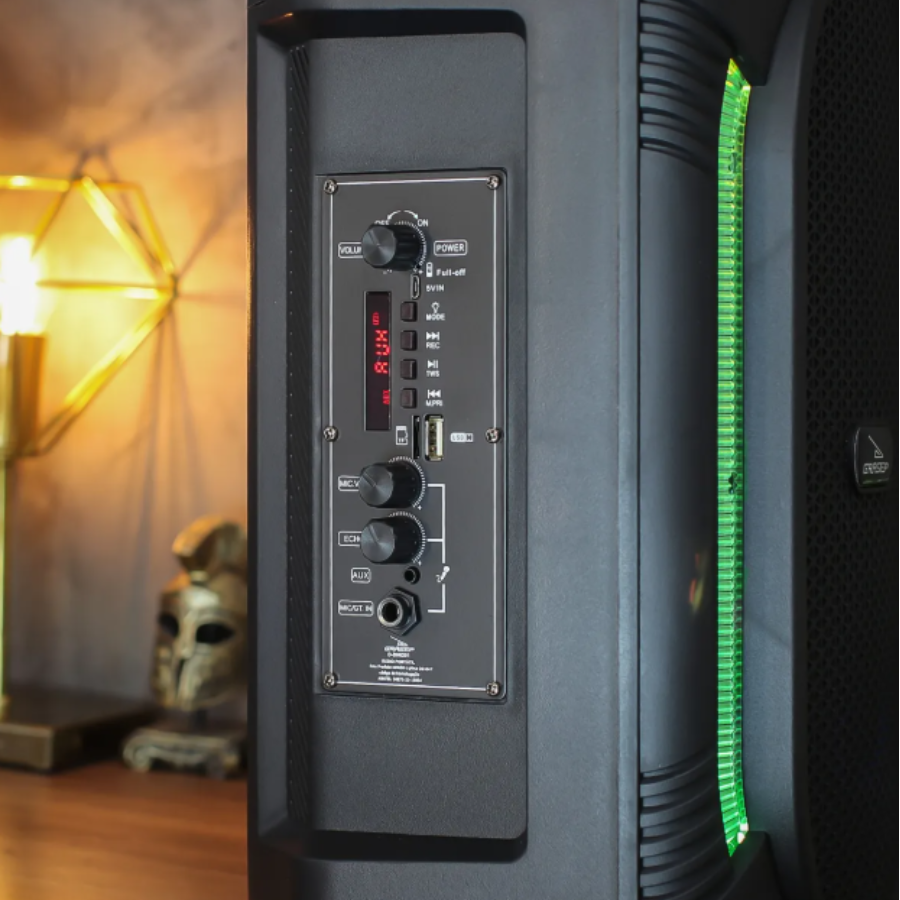 🎤 Caixa de Som 6.5” KTS-1329 com Microfone Sem Fio – A Festa Começa Aqui - Imagem 6