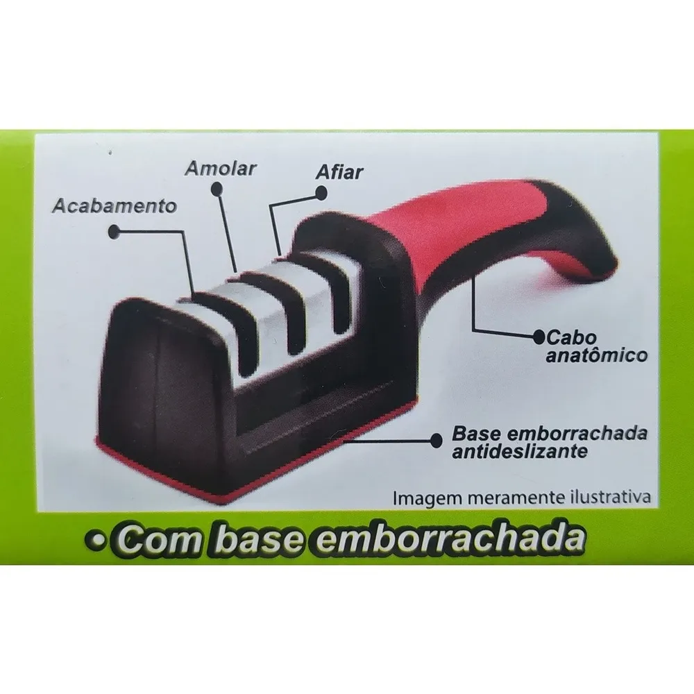 🔪 Amolador de Facas Profissional 3 em 1 com Ventosa – Faca, Tesoura e Canivete - Imagem 3