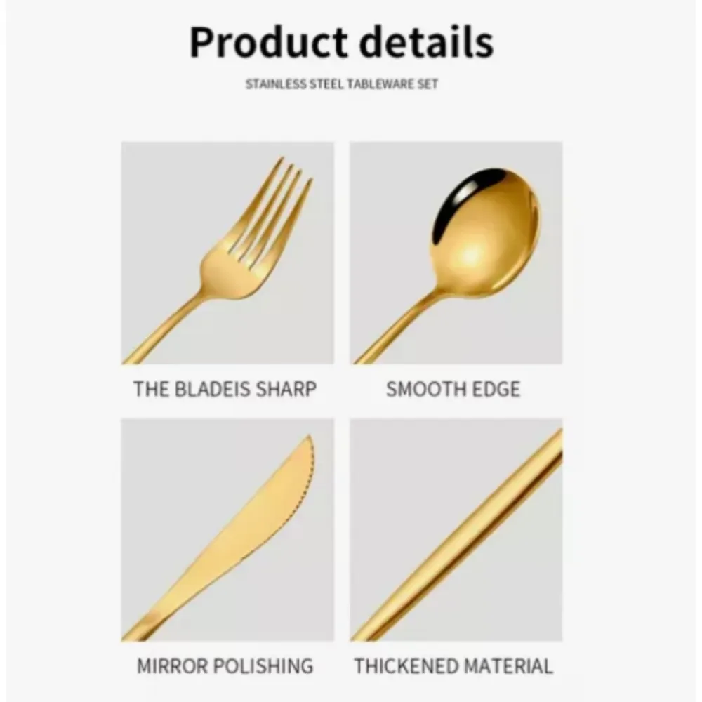 🍽️ Faqueiro de Luxo em Aço Inoxidável 24 Peças – Talheres Premium para Mesa Posta Elegante - Imagem 4