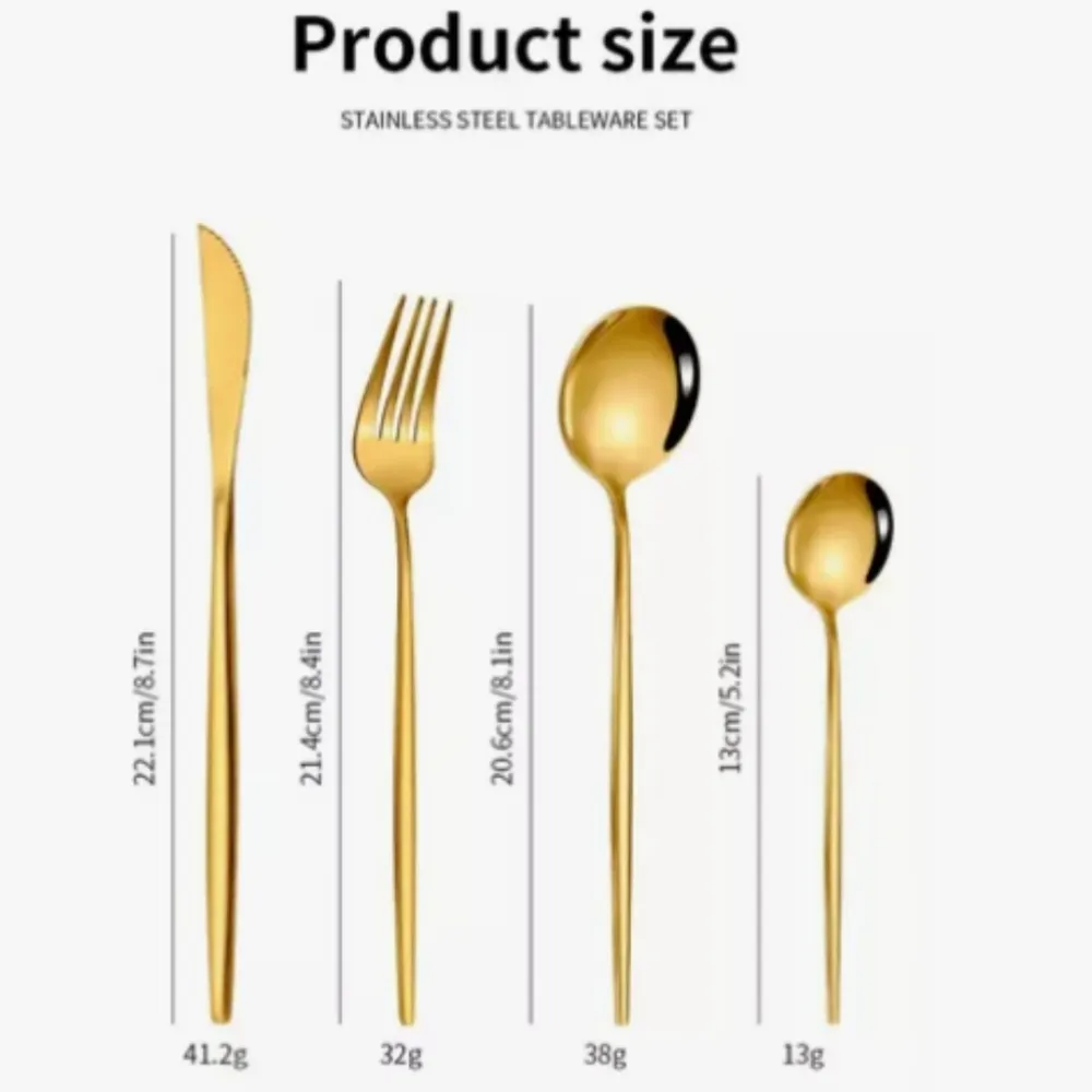 🍽️ Faqueiro de Luxo em Aço Inoxidável 24 Peças – Talheres Premium para Mesa Posta Elegante - Imagem 5